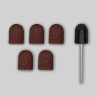 Набор для аппаратного маникюра и педикюра, основа, колпачки 5 шт, d 13 × 19 мм, абразивность 80 Набор для аппаратного маникюра и педикюра, основа, колпачки 5 шт, d 13 × 19 мм, абразивность 80