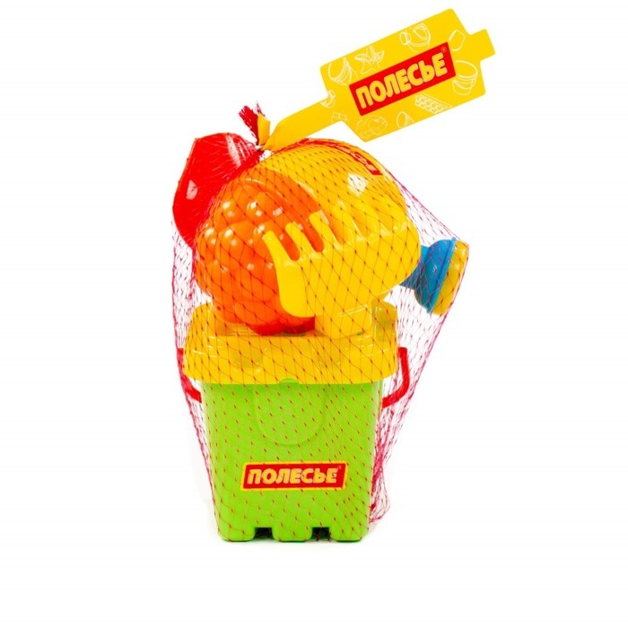 Песочный набор №169: ведро-крепость, ситечко-крепость, совок, грабельки, 1 формочка, лейка Песочный набор №169: ведро-крепость, ситечко-крепость, совок, грабельки, 1 формочка, лейка