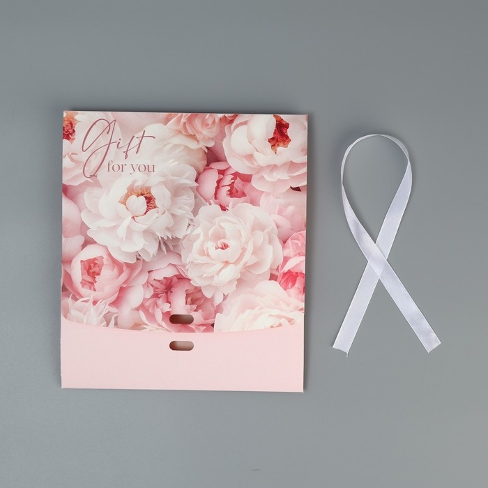 Коробка подарочная складная двухсторонняя, упаковка, &laquo;Пионы&raquo;, 20 х 18 х 5 см