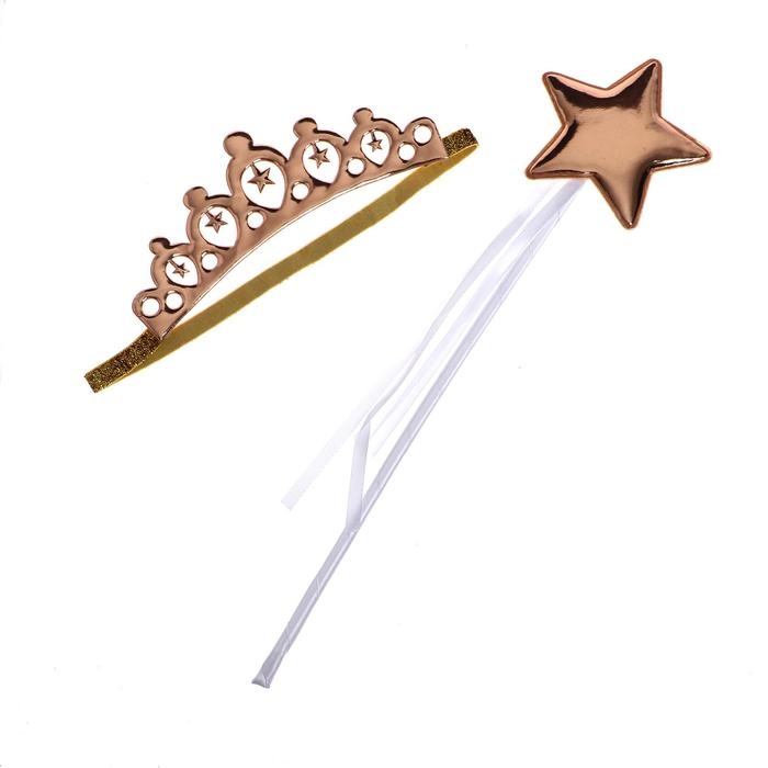 Карнавальный набор &laquo;Принцесса&raquo;, 2 предмета: корона, жезл