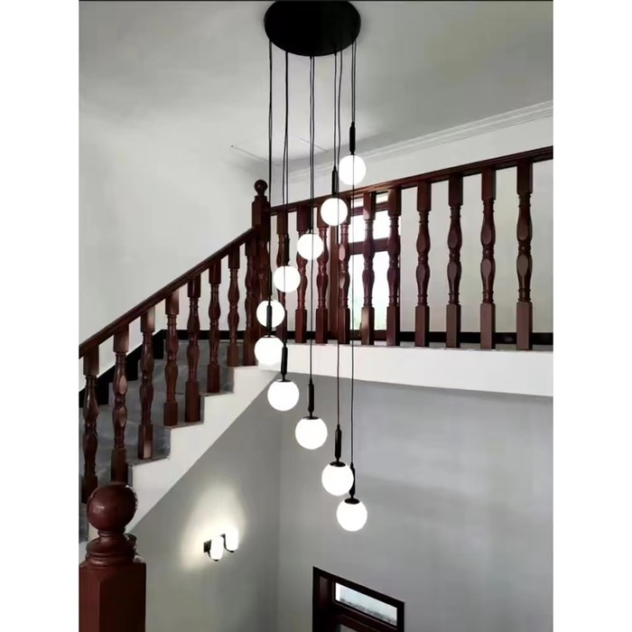 Светильник-каскад "Сиена" 20хЕ27 40Вт черный 60х60х520 см