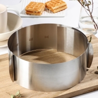 Форма для выкладки и выпечки с регулировкой размера Доляна, 16-30 см, h=10 см, цвет серебристый Форма для выкладки и выпечки с регулировкой размера Доляна, 16-30 см, h=10 см, цвет серебристый