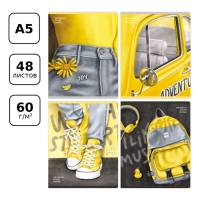 Тетрадь 48 листов в клетку "Мой стиль", обложка мелованный картон, матовая ламинация, МИКС Тетрадь 48 листов в клетку "Мой стиль", обложка мелованный картон, матовая ламинация, МИКС