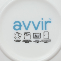 Сервиз чайный &laquo;Лист папоротника&raquo;, 12 предметов: чашка 200 мл, блюдце d=14 см, стеклокерамика, цвет белый