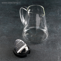 Кувшин для воды стеклянный «Коктейльный», 1,3 л, 13,5×16,5 см Кувшин для воды стеклянный «Коктейльный», 1,3 л, 13,5×16,5 см