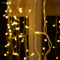 Гирлянда &laquo;Бахрома&raquo; 3 &times; 0.9 м, IP44, УМС, белая нить, 232 LED, свечение тёплое белое, 220 В