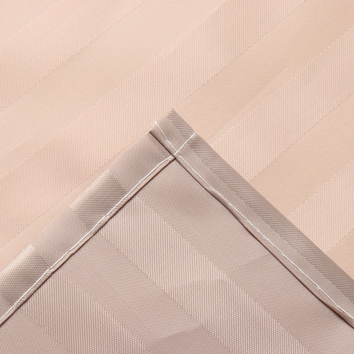 Штора в ванную Этель в полоску цвет бежевый, 180*200 см, 80гр/м2, 100% п/э