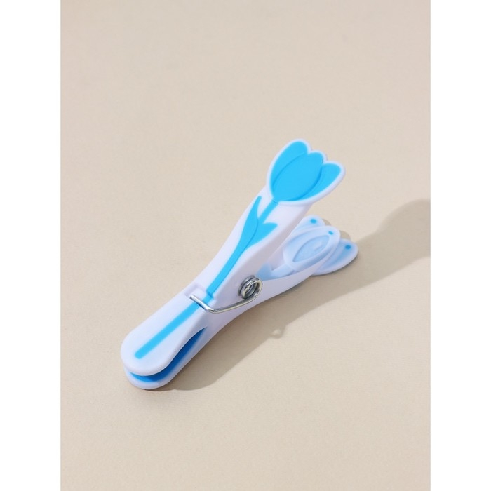 Прищепки бельевые &laquo;Тюльпаны&raquo;, 8,5 см, 12 шт, цвет МИКС