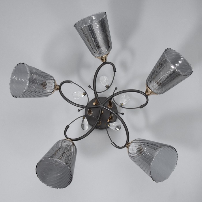 Люстра "Рони" 5хЕ27 40Вт черный 62х62х23см BayerLux