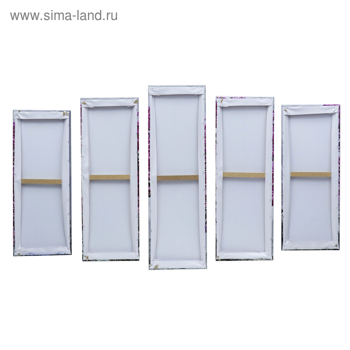 Картина модульная на подрамнике "Дерево в цвету" 125х80 см (2-25х63, 2-25х70, 1-25х80)