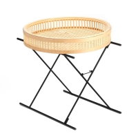 Кофейный столик плетеный "Онис" YS-011, 48х49см