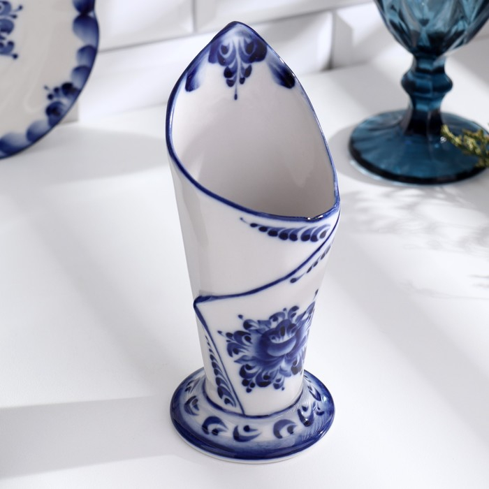 Салфетница &laquo;Эффект&raquo;, 8&times;7,5&times;17,5 см, гжель