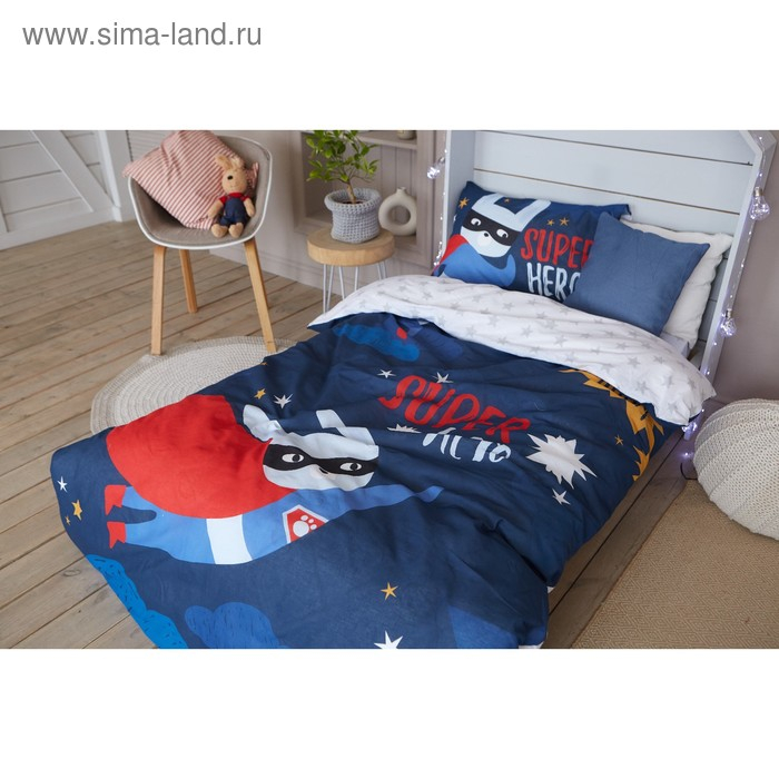 Постельное бельё &laquo;Этель&raquo; 1.5 сп Super hero 143*215 см, 150*214 см, 50*70 см -1 шт,100% хл, бязь