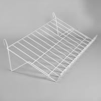 Полка наклонная на сетку, 30 градусов, 600&times;340 мм, цвет белый