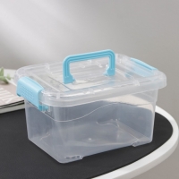 Контейнер для хранения, 20&times;15&times;11 см, крышка с ручкой на защёлке, цвет оранжевый