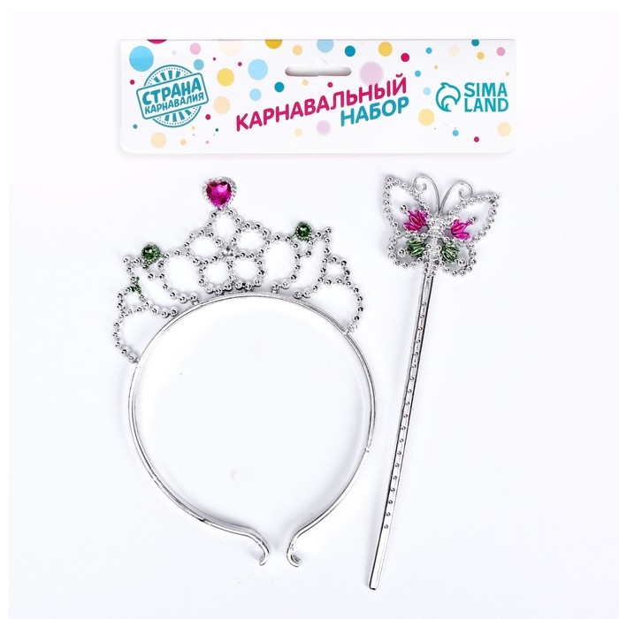 Карнавальный набор «Сказка», 2 предмета: жезл, ободок Карнавальный набор «Сказка», 2 предмета: жезл, ободок