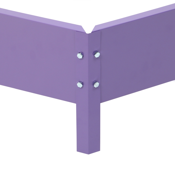 Клумба оцинкованная, d = 60 см, высота бортика 15 см, сиреневая, Greengo Клумба оцинкованная, d = 60 см, высота бортика 15 см, сиреневая, Greengo