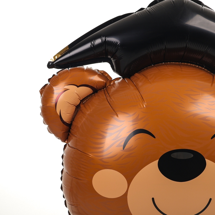 Шар фольгированный 58" &laquo;Мишка студент&raquo;, на подставке, под воздух