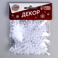 Пайетки &laquo;Снежинка&raquo; 20 гр, цвет белый, 23 мм