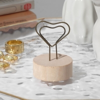 Ценникодержатель с зажимом &laquo;Сердце&raquo;, 4&times;4&times;6 см, цвет чернёное золото