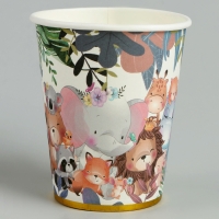 Стаканы бумажные «Зверята» с тиснением, 6 шт Стаканы бумажные «Зверята» с тиснением, 6 шт