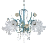 Люстра "Лиана" 5хЕ27 40Вт синий 45х45х40-90 см BayerLux Люстра "Лиана" 5хЕ27 40Вт синий 45х45х40-90 см BayerLux