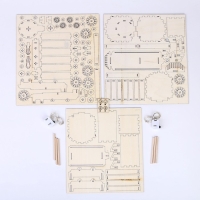 Деревянный конструктор «Новогодний поезд», 7,5х30х10 см, 108 деталей, батарейки, наклейки, гирлянда, 6+ Деревянный конструктор «Новогодний поезд», 7,5х30х10 см, 108 деталей, батарейки, наклейки, гирлянда, 6+
