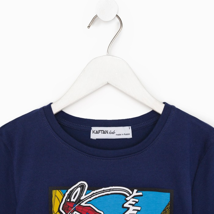 Футболка детская "Spidey" Человек-Паук, рост 122-128, синий