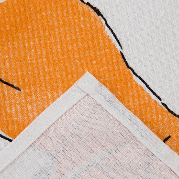 Полотенце Доляна &laquo;Пасхальные зайчики&raquo; 35х60 см,100% хл, вафля