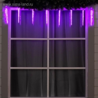 Гирлянда «Сосульки рифленые» 2.5 × 0.3 м, IP65, прозрачная нить, 192 LED, свечение фиолетовое с эффектом стекания, 12 В Гирлянда «Сосульки рифленые» 2.5 × 0.3 м, IP65, прозрачная нить, 192 LED, свечение фиолетовое с эффектом стекания, 12 В