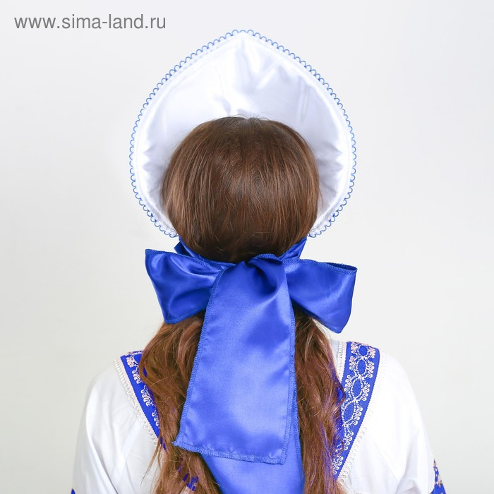 Кокошник «Цветы люпины» на белом Кокошник «Цветы люпины» на белом