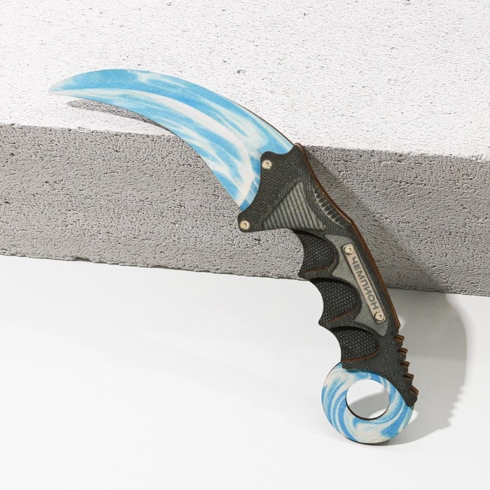 Деревянное оружие, детское сувенирное «Чемпион», нож керамбит, 21,2 х 8,2 см Деревянное оружие, детское сувенирное «Чемпион», нож керамбит, 21,2 х 8,2 см