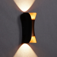 Светильник фасадный «Элегант», FSD-090, 6 Вт, 3000К, IP65, 220 В, металл, черно-золотистый 1008543 Светильник фасадный «Элегант», FSD-090, 6 Вт, 3000К, IP65, 220 В, металл, черно-золотистый 1008543