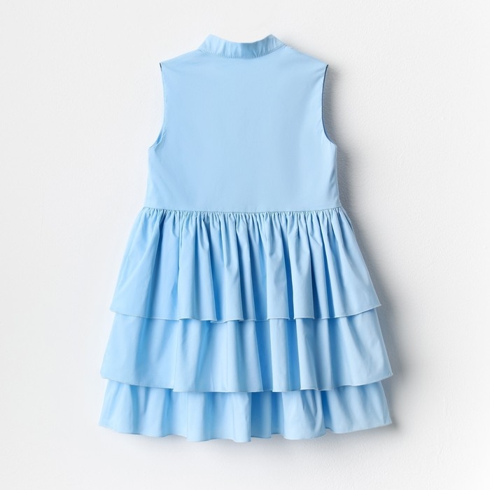 Платье для девочки MINAKU: Cotton collection цвет голубой, р-р 122 Платье для девочки MINAKU: Cotton collection цвет голубой, р-р 122