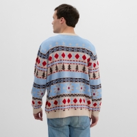 Новый год. Джемпер вязаный KAFTAN Scandinavia размер 56, голубой