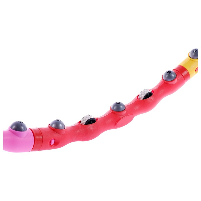 Обруч с роликами и шипами ONLYTOP, разборный, d=98 см, 1,25 кг Обруч с роликами и шипами ONLYTOP, разборный, d=98 см, 1,25 кг