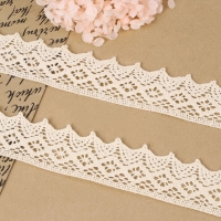 Кружево вязаное, 40 мм &times; 10 &plusmn; 1 м, цвет бежевый