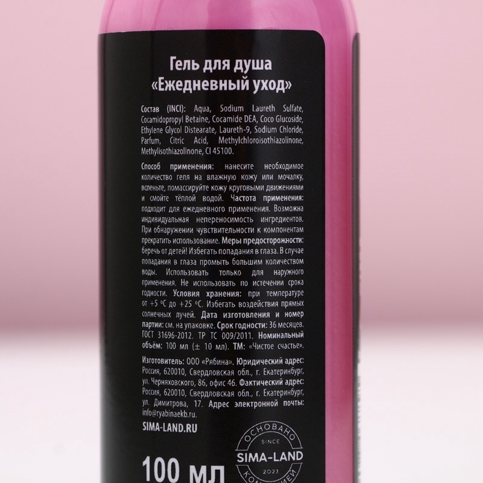 Подарочный набор ЧИСТОЕ СЧАСТЬЕ &laquo;С Новым Годом&raquo;: гель для душа 100 мл и мочалка для тела