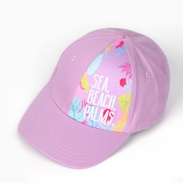 Кепка женская Sea. Beach. Palms, цвет розовый, р-р 56 Кепка женская Sea. Beach. Palms, цвет розовый, р-р 56