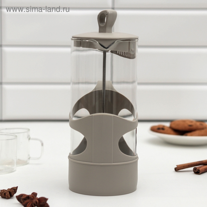 Френч-пресс &laquo;Арабика&raquo;, 1 л, цвет серый