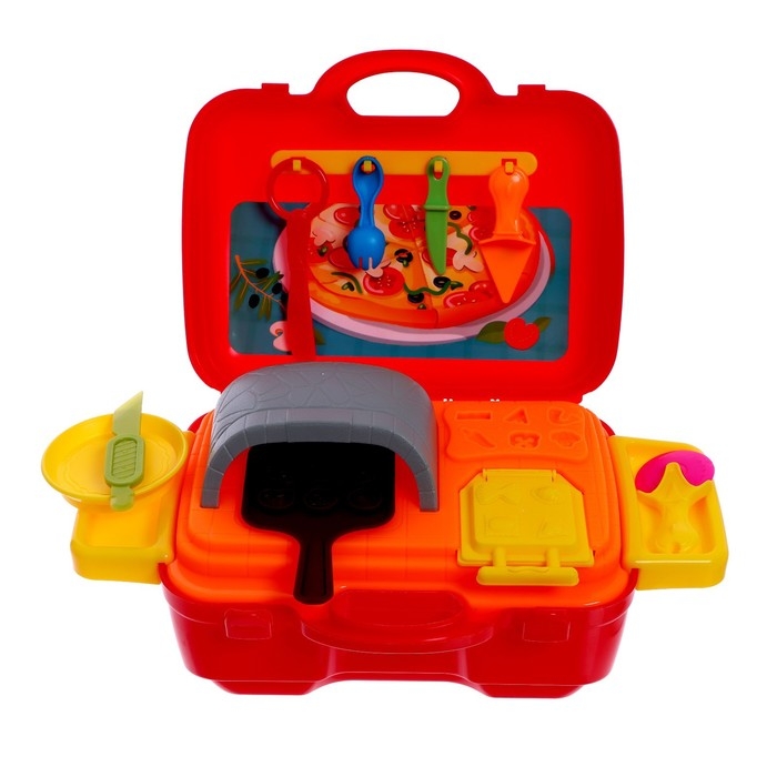 Набор для игры с пластилином &laquo;Пиццерия&raquo;, 4 баночки с пластилином