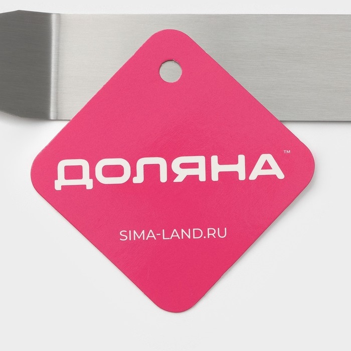 Кондитерская лопатка - палетка изогнутая Доляна, 31,5&times;3 см, рабочая часть 19,2 см, цвет серебристый