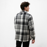 Рубашка мужская в клетку MIST, размер 54, черный/белый