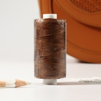 Нитки вощёные, плоские, 210D/16, 1 мм, 50 &plusmn; 2 м, цвет светло-коричневый