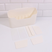 Органайзер для хранения «Нежность», навесной, 4 секции, с клеевой основой, 26,8 × 16,2 см, цвет белый Органайзер для хранения «Нежность», навесной, 4 секции, с клеевой основой, 26,8 × 16,2 см, цвет белый