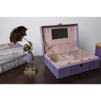 Шкатулка кожзам для украшений "Полосы.Текстура" сирень перламутр 7,5х22х15 см Шкатулка кожзам для украшений "Полосы.Текстура" сирень перламутр 7,5х22х15 см