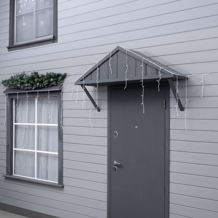 Гирлянда «Бахрома» 12 × 0.7 м, IP44, УМС, белая нить, 240 LED, свечение тёплое белое, 220 В Гирлянда «Бахрома» 12 × 0.7 м, IP44, УМС, белая нить, 240 LED, свечение тёплое белое, 220 В