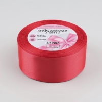 Лента атласная, 40 мм &times; 23 &plusmn; 1 м, цвет коралловый №129