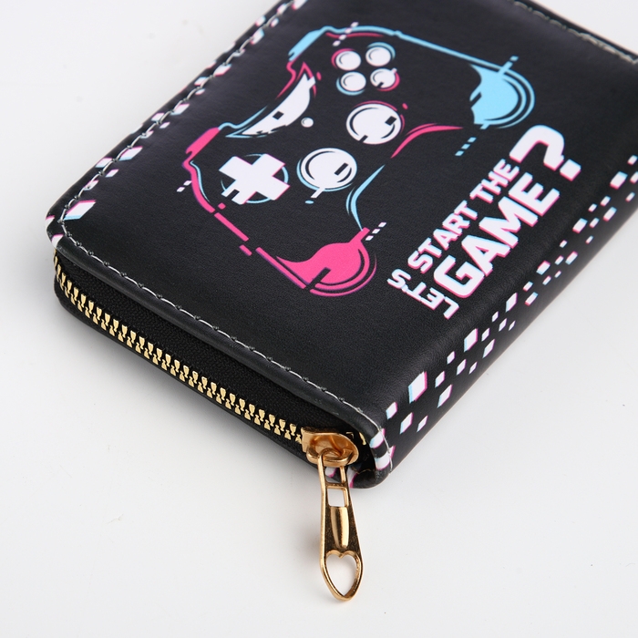 Кошелёк детский на молнии &laquo;Выбражулька&raquo;, цвет чёрный