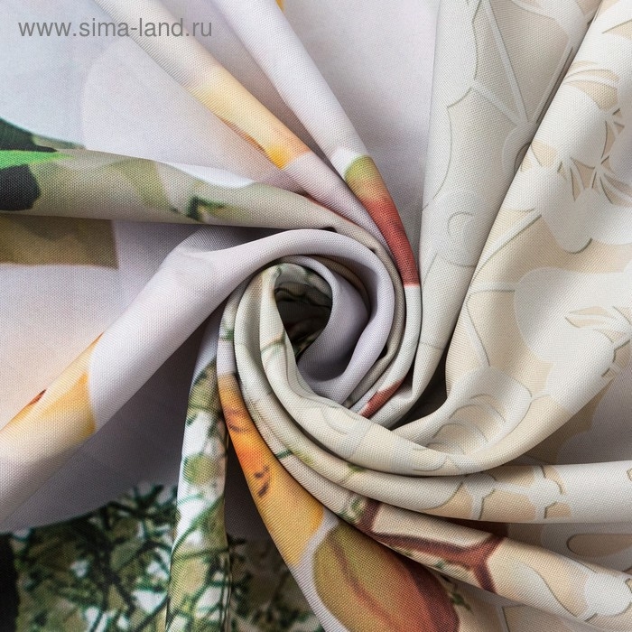 Комплект штор для окон с балконной дверью &laquo;Ажур&raquo; штора 147х267 см, тюль 294х160 см